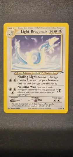 LIGHT DRAGONAIR 22/105 Neo Destiny rare Pokemon TCG card NM+ CLEAN! - Image 1