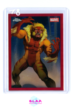 ORIGINAL ART CARD SABRETOOTH TOPPS CHROME MARVEL DEADPOOL 1/5 TO-10 2025 ENGLISH - Image 1
