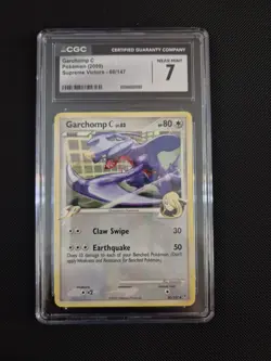Garchomp C Pokemon 2009 Supreme Victors 60/147 Graded CGC 7 Near Mint Card - Image 1