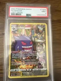 Pokemon Gengar Trainer Gallery Holo Card TG06 Lost Origin PSA 9 - Image 1