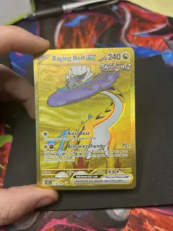 Pokemon TCG Raging Bolt EX Scarlet & Violet Temporal Forces 218/162 Gold Card - Image 1