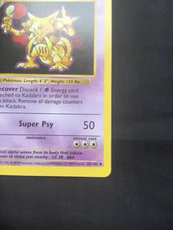 Pokemon Cards: Base Set 1st Edition Uncommon: Kadabra 32/102 - Image 4