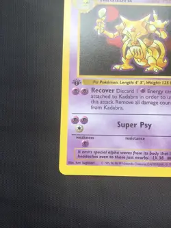 Pokemon Cards: Base Set 1st Edition Uncommon: Kadabra 32/102 - Image 5