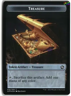 MTG Treasure // Icingdeath, Frost Tongue Double-Sided Token [AFR - 15 // 2] L... - Image 2