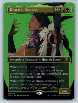 DISA THE RESTLESS (BORDERLESS) 12 COMMANDER: MODERN HORIZONS 3 MTG FOIL NM - Image 1