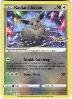Pokemon Radiant Eevee SWSH230 Holo Promo Sword & Shield Promo Pokemon Near Mint - Image 1