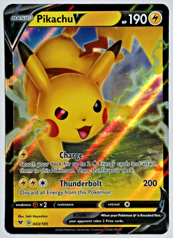 Pikachu V 043/185 Ultra Rare Vivid Voltage NM - Pokemon TCG - Image 1