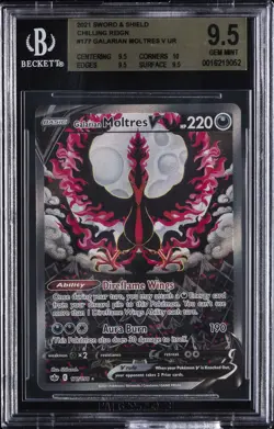 2021 POKEMON CHILLING REIGN #177 GALARIAN MOLTRES BGS 9.5 - Image 1