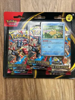 Pokemon Mega Evolution Triple Blister Pack new & unopened - Image 1
