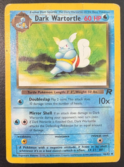 Pokemon TCG Dark Wartortle Team Rocket 46/82 Regular HP ** - Image 1