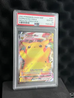 Pikachu VMAX SWSH062 PSA 10 Black Star Promo Pokemon Slab - Image 1