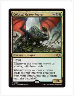 1x Colossal Grave-Reaver, Tarkir Dragonstorm Commander, Magic MTG NM - Image 1