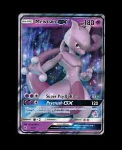 2019 Pokemon HIDDEN FATES MEWTWO GX FULL ART HOLO 31/68 RARE! MP - Image 1
