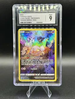 The Pokemon Company Mew GG10/GG70 Crown Zenith Galarian Gallery Holo CGC 9 - Image 1