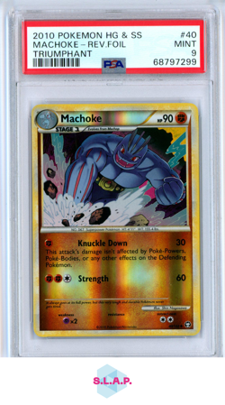 MACHOKE POKEMON TRIUMPHANT REVERSE FOIL 40 2010 ENGLISH PSA 9 - Image 1
