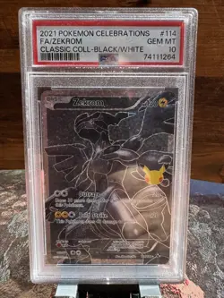 2021 Pokemon Celebrations FA/Zekrom Classic Coll-Black/White #114 PSA 10 GEM MT - Image 3