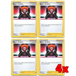 Pokemon TCG 4x Boss's Orders 058/072 Shining Fates Playset LP - Image 1