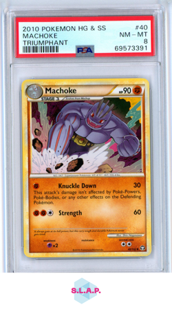 MACHOKE POKEMON TRIUMPHANT UNCOMMON 40 2010 ENGLISH PSA 8 - Image 1