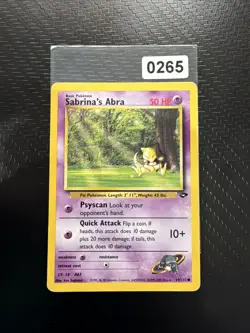 Carte Pokemon Sabrina’s Abra 94/132 Gym Challenge Wizards English Occasion - Image 1