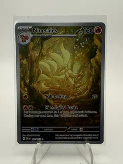 Pokemon Ninetales 120 HP Holo Illustration Rare SV03 Obsidian Flames 199/197 - Image 1