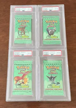2003 Pokemon Skyridge PSA 10 Sequential Booster Pack Art Set Ho-Oh Vaporeon - Image 1