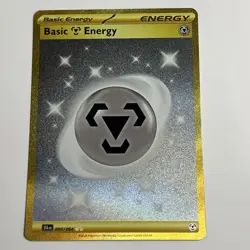 Basic Metal Energy - Shrouded Fable -099/064 - NM Holo Rare Gold Border Pokemon - Image 1