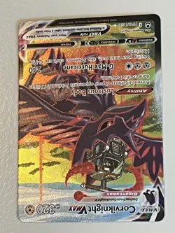 2022 Pokemon TCG Sword & Shield Silver Tempest #TG19 Corviknight VMAX TGUR Holo - Image 3