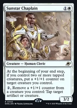 Sunstar Chaplain - Foil Prerelease Promo EOE LP MTG - Image 1