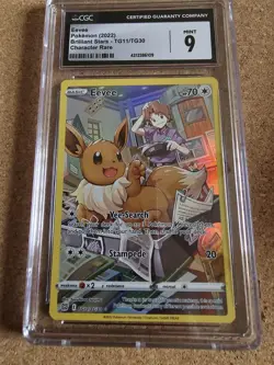 2022 Pokemon SWSH Brilliant Stars Eevee Trainer Gallery Holo #TG11/TG30 CGC 9 - Image 1