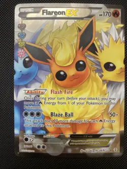 Flareon EX RC28/RC32 LP-NM Full Art Ultra Rare Generations 2016 Pokemon TCG - Image 1