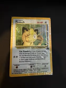 RARE #10 Pokemon Meowth Holo Black Star Promo Gameboy Exclusive FACTORY SEALED - Image 1