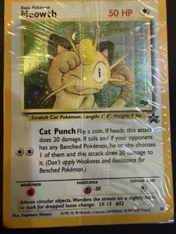 RARE #10 Pokemon Meowth Holo Black Star Promo Gameboy Exclusive FACTORY SEALED - Image 4