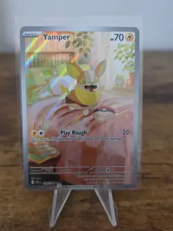 Pokemon TCG Yamper 099/094 Full Art Holo Illustration Rare 70 HP Phantasmal Fla… - Image 1