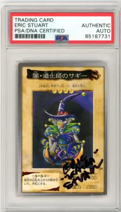 PSA Signed Eric Stuart Yu-Gi-Oh! TCG Saggi The Dark Clown Bandai 1998 - Image 1