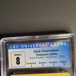 CGC 8 Dark Charmeleon 32/82 Team Rocket 1st Edition Pokemon Card English 2000 - Image 3