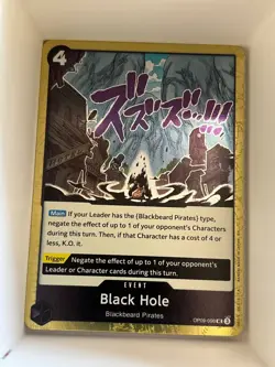 OP09-098 Black Hole (Pirate Foil) English UC One Piece TCG Card Game - Image 1