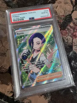 2024 Pokemon Perrin 209/167 Twilight Masquerade PSA 10 Gem Mint Trainer TCG Card - Image 2