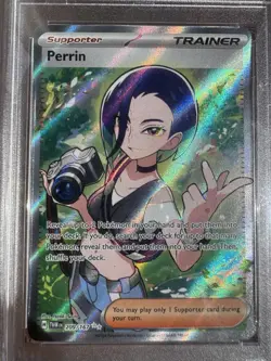 2024 Pokemon Perrin 209/167 Twilight Masquerade PSA 10 Gem Mint Trainer TCG Card - Image 3