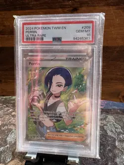 2024 Pokemon Perrin 209/167 Twilight Masquerade PSA 10 Gem Mint Trainer TCG Card - Image 4