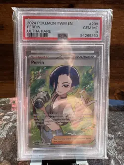 2024 Pokemon Perrin 209/167 Twilight Masquerade PSA 10 Gem Mint Trainer TCG Card - Image 5