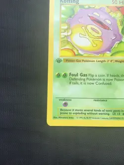 Pokemon Cards: Base Set 1st Edition Common: Koffing 51/102 - Image 5