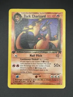 Pokemon Card Dark Charizard 1st Edition 21/81 Team Rocket WOTC - Image 1