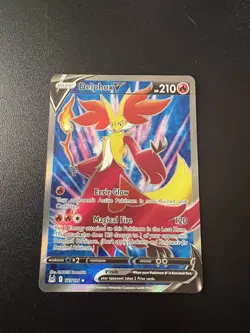 Delphox V 173/196 - Full Art Ultra Rare - Lost Origin Pokemon Card MINT - Image 1