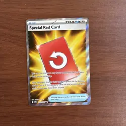 Pokemon Special Red Card Trainer-Item 113/108 (English) Full Art, pack pulled - Image 1