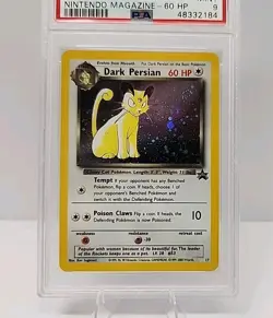 PSA 9 Dark Persian SWIRL Promo #17 Nintendo Magazine WOTC Pokemon Card Graded - Image 3