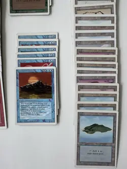 140 Magic Card Revised Edition MTG Lot – 1994 (Blue Heavy + Some Rare + Dupes) - Image 4