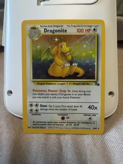Dragonite Holo 4/62 Fossil Set - Rare Vintage 1999 WOTC Pokemon Card - NM/LP - Image 3