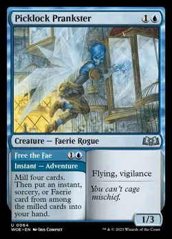 Picklock Prankster // Free the Fae (064) Wilds of Eldraine WOE MTG Magic - Image 1