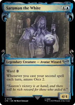 NM Foil U - Saruman the White (Showcase Scrolls): LoTR - Image 1