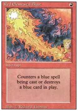 Red Elemental Blast - Light Play MTG Revised - Image 1